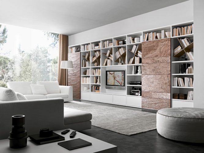 Modern bright living room interior